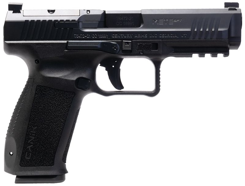 Century Mete SFT Optic Ready Pistol HG6826N, 9mm Luger, 4.46in, Interchangeable Backstrap Grips, Black Finish, 10 Rds