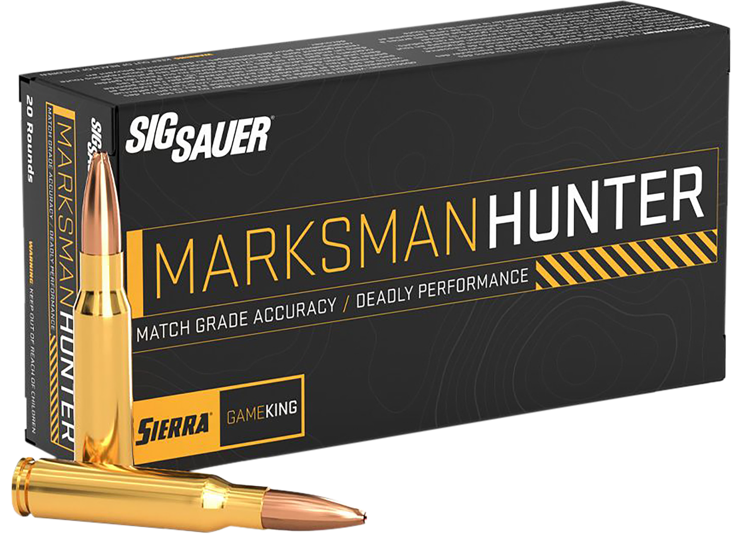 Sig Marksman Hunter Rifle Ammunition E3WMGK16520, 300 Win Mag, GameKing, 165 gr, 20 Rd/Bx