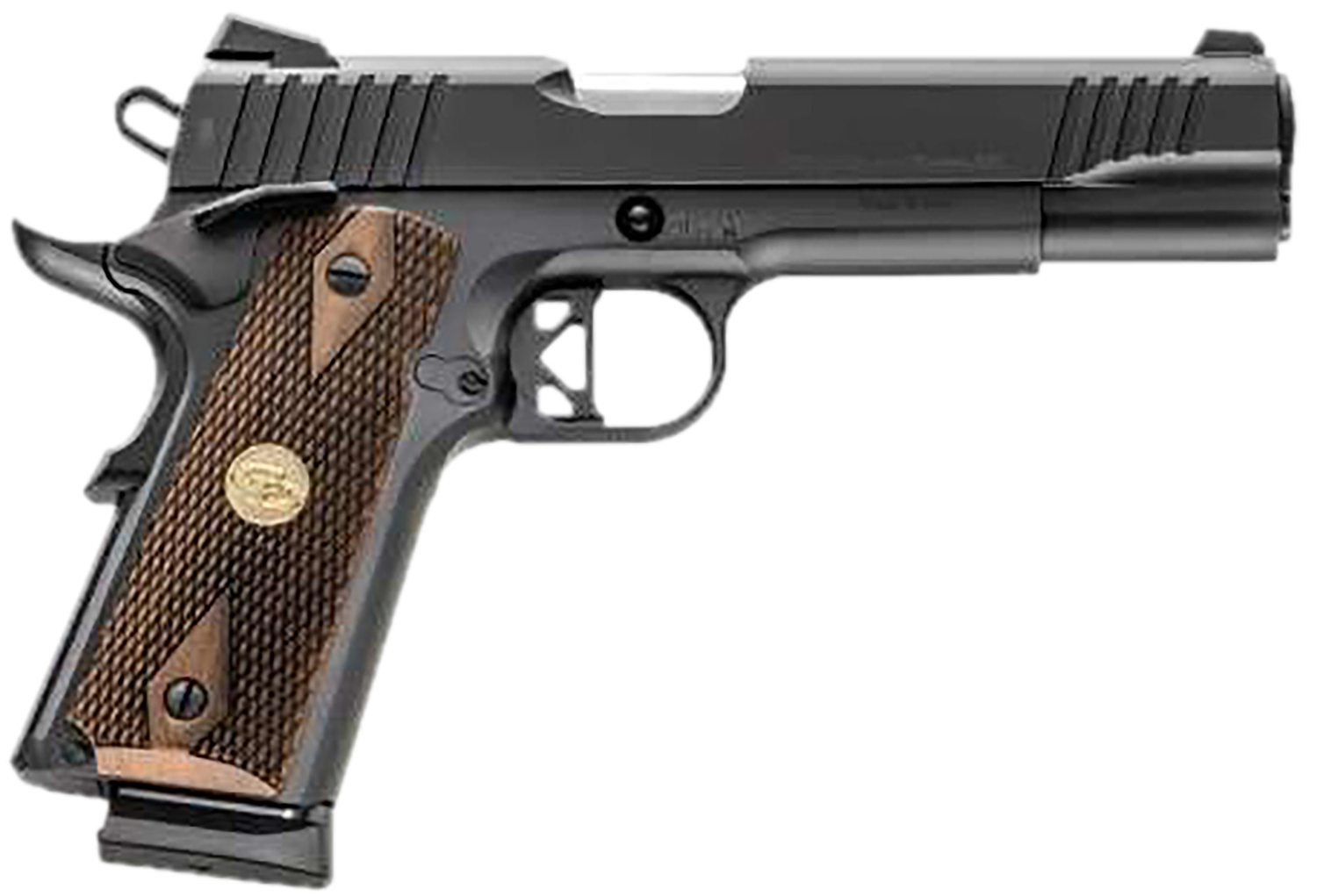 Chiappa Superior Pistol 440213, 45 ACP, 5in, Walnut Diamond Checkered Grips, Black Finish, 10 Rds