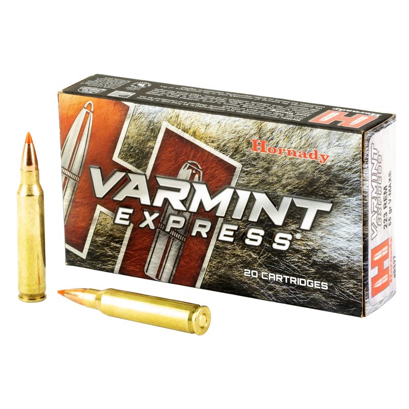Hornady Varmint Express V-Max CF Rifle Ammunition 8327, 223 Remington, Varmint Express, V-Max, 55 GR, 3240 fps, 20 Rd/bx