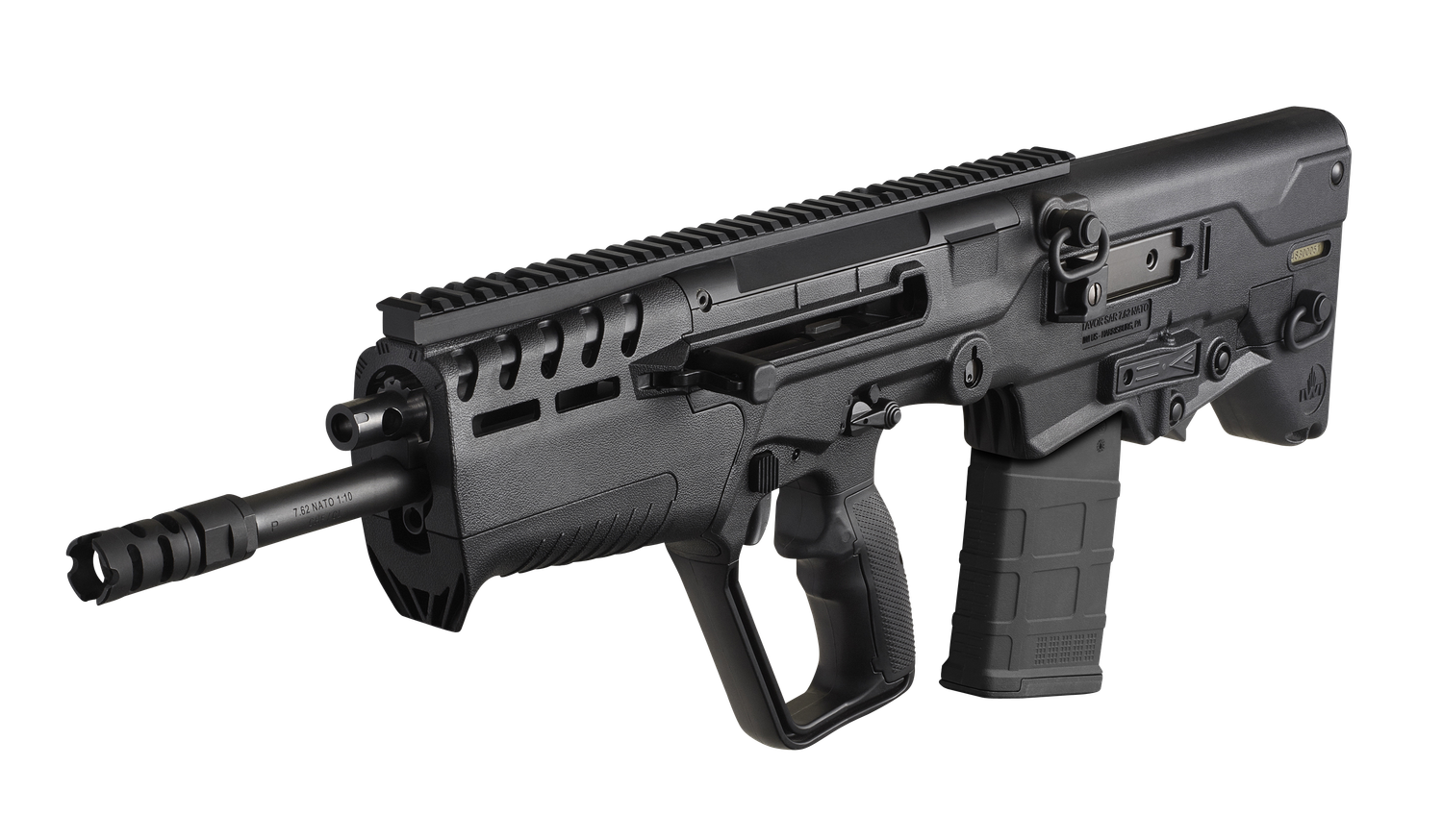 IWI Tavor 7 Semi-Auto Rifle T7B20, 7.62x51mm NATO, 20", Ambidextrous, Fixed Bullpup Stock, Black Finish, 20 Rds