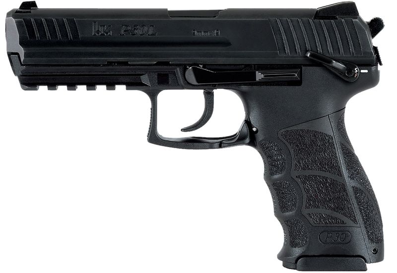 Heckler & Koch P30L V3 Pistol 81001098, 9mm Luger, 4.45in, Black Interchangeable Backstrap, Black Finish, 15 Rds