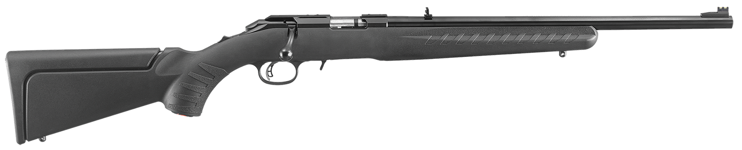 Ruger American Compact Rimfire Rifle 8323, 22 Magnum (WMR), 18 in, Black Composite Stock, Black Finish, 9 Rd