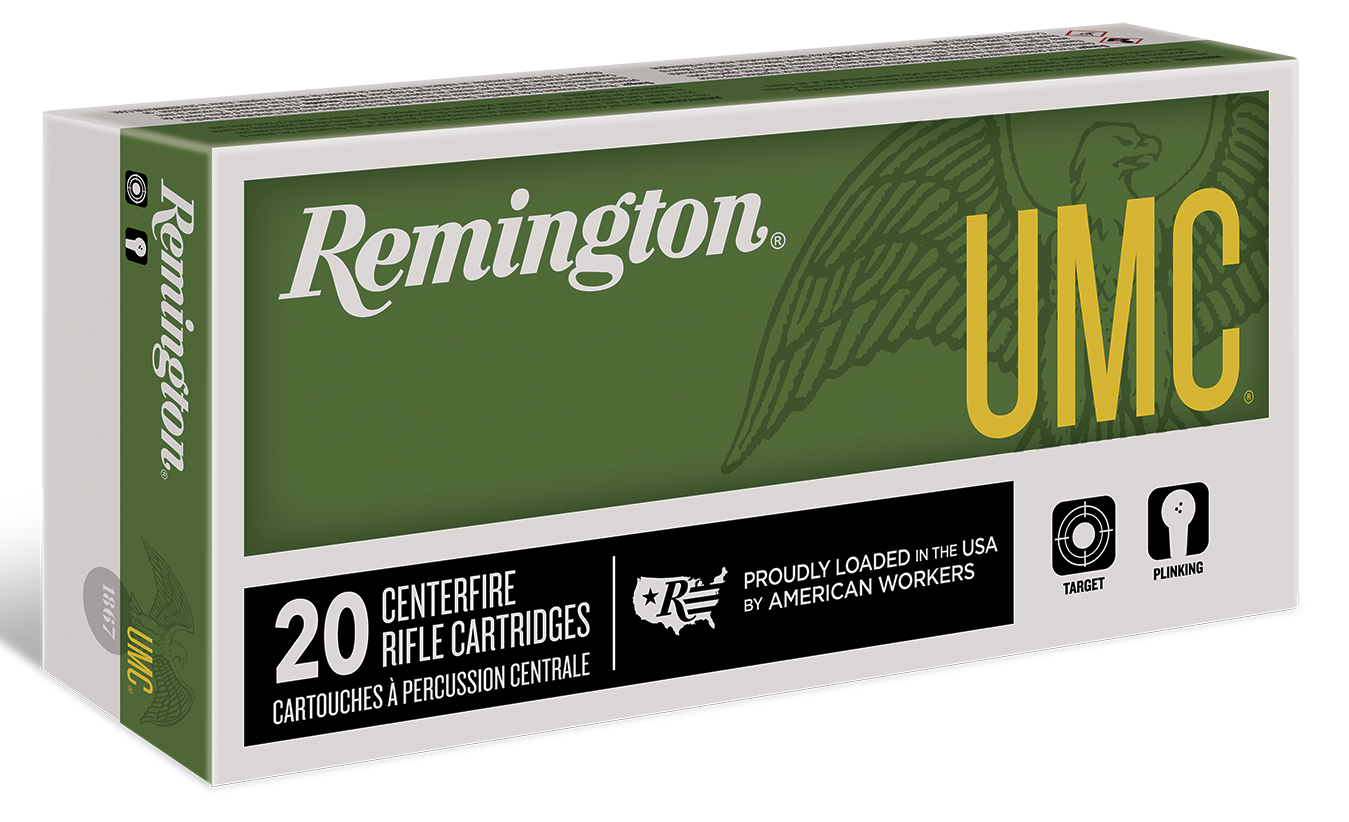 Remington UMC Rifle Ammunition 23661, 450 Bushmaster, FMJ, 260 gr, 2040 fps, 20 Rd/Bx