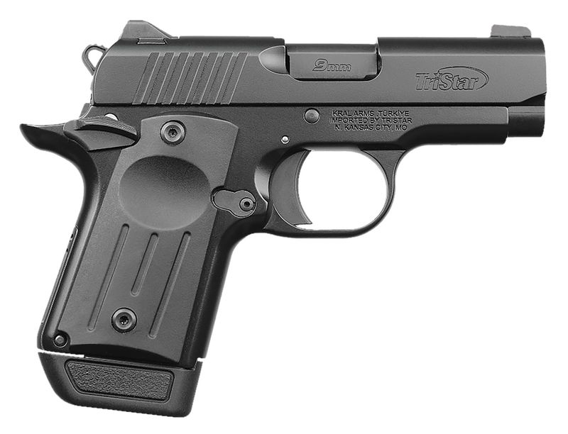 Tri-Star Protege X Pistol 85700, 9mm Luger, 3.20in, Black Polymer Grips, Black Cerakote Finish, 7 Rds