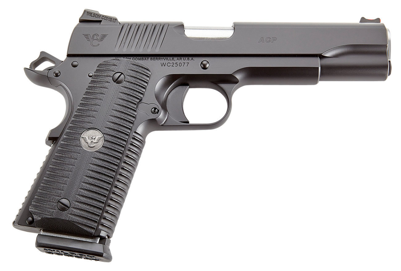 Wilson Combat ACP Full-Size Pistol ACPFS9, 9mm Luger, 5", G10 Eagle Claw Grips, Black Armor-Tuff Finish, 10 Rds