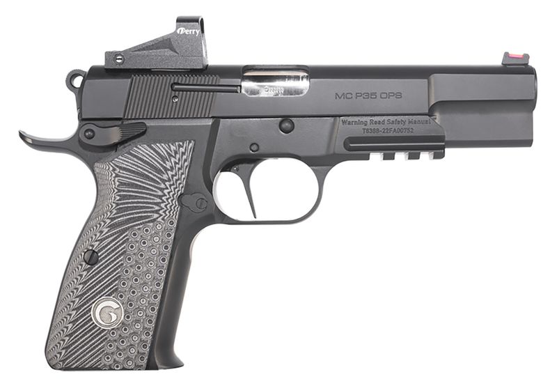 EAA MCP 35 OPS Optic Ready Pistol 390466, 9mm Luger, 4.87in, Black & Gray Checkered Grips, Matte Black Finish, 15 Rds