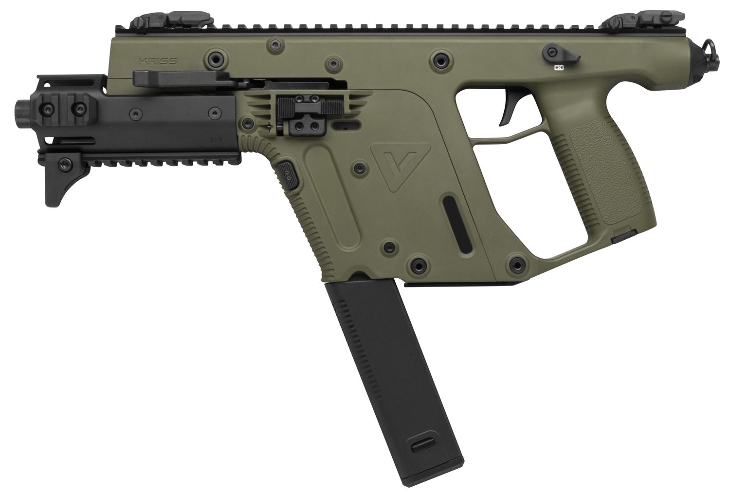 Kriss USA Vector SDP Enhanced Pistol KV10-PGR30, 10mm, 6.5in, Od Green Polymer, 33 Rds