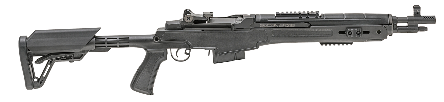 Springfield M1A Socom Semi-Auto Rifle AA9611, 308 Winchester, 16 in Carbon Barrel, Black CQB Stock, Black Finish