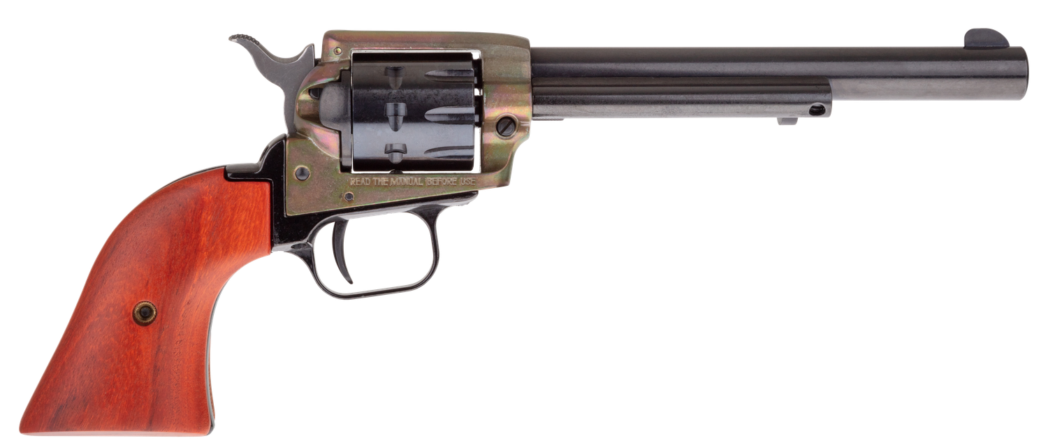 Heritage Rough Rider Single Action Rimfire Revolver RR2299CH6, 22 LR, 6.50", Cocobolo Grip, Black Finish, 9 Rd