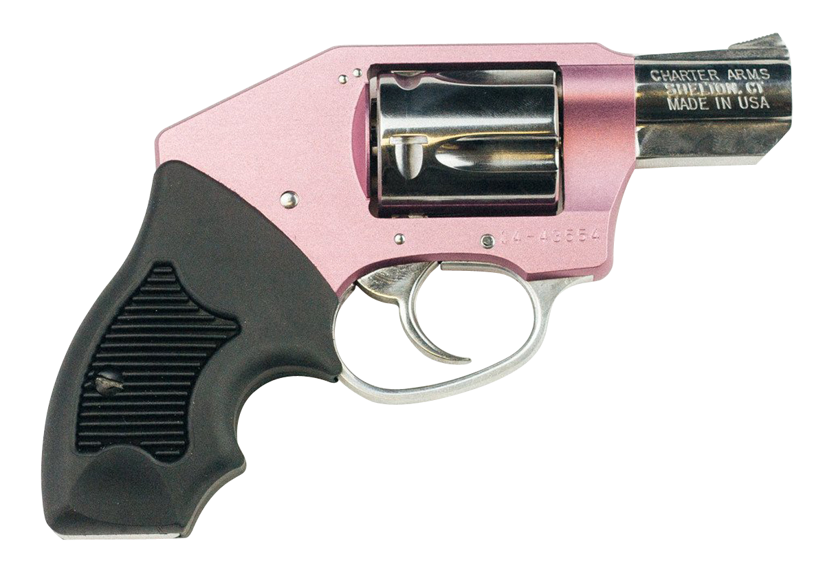 Charter Arms Undercover Lite Chic Lady Revolver 53852, 38 Special, 2", Black Rubber Grip, Pink Finish, 5 Rd