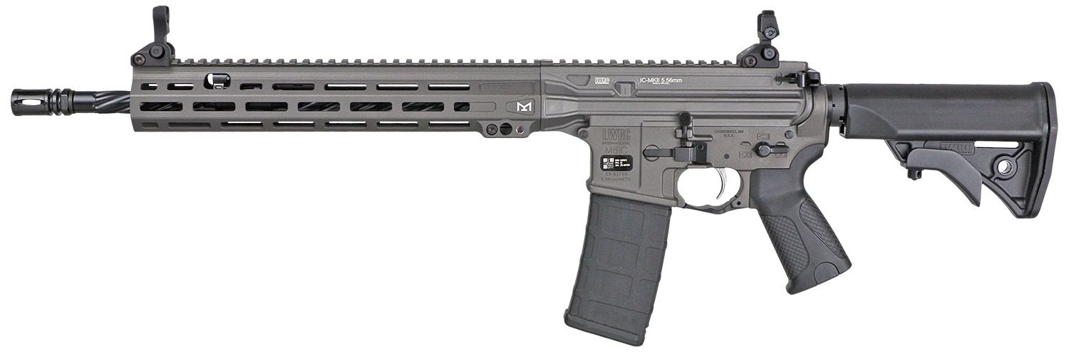 LWRC ICMKII Semi-Auto Rifle ICMKIIR5PTG14P, 5.56 NATO, 14.7" Pinned &Welded, LWRC Compact Stock, 30 Rds