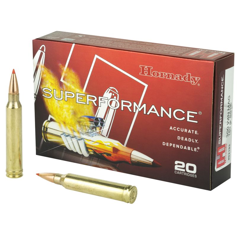 Hornady Superformance Rifle Ammunition 82193, 300 Winchester Magnum, SST, 180 GR, 3130 fps, 20 Rd/bx
