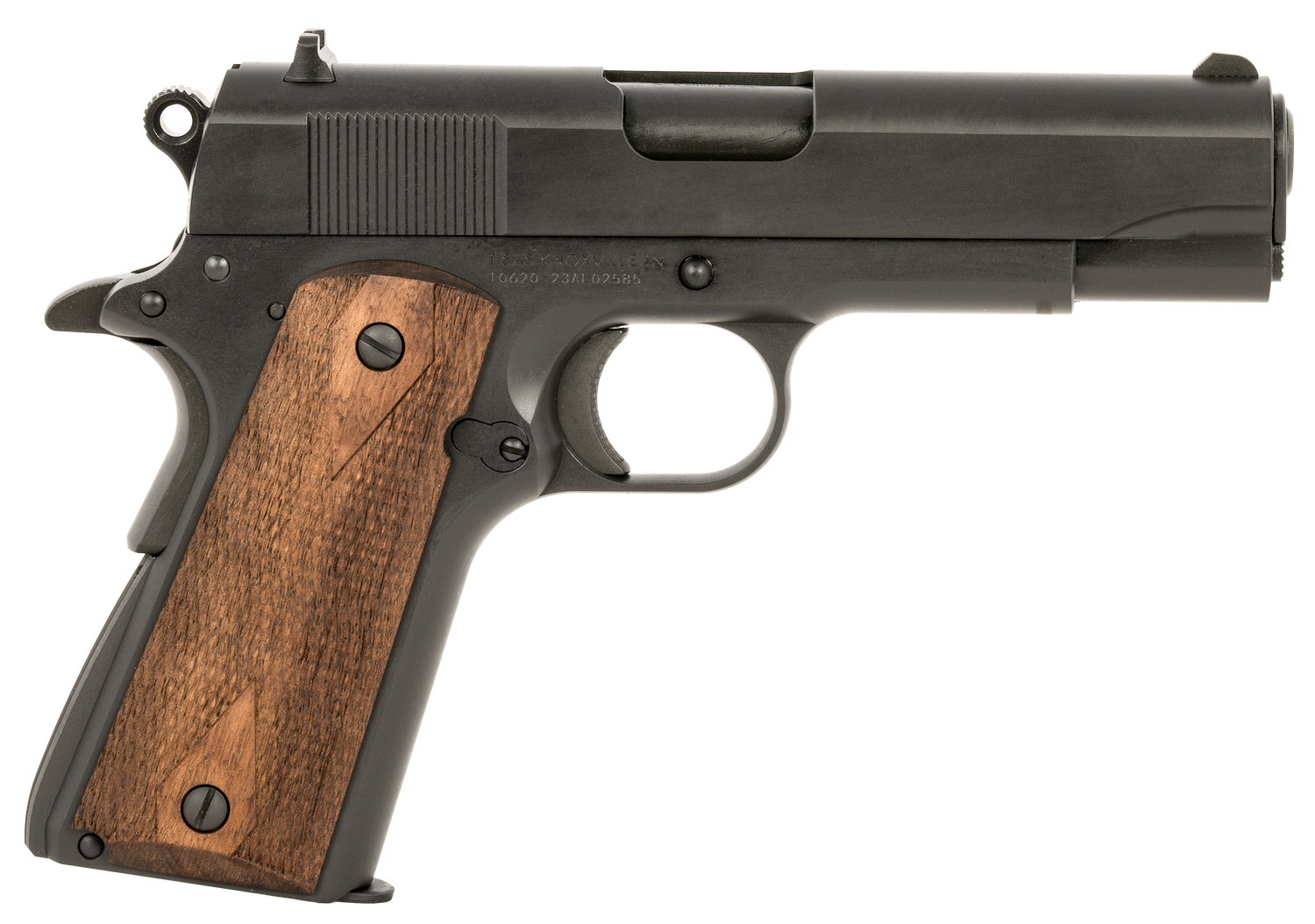 Tisas 1911 A1 Tank Commander Pistol 10100116, 9mm Luger, 4.25in, Turkish Walnut Grips, Manganese Phosphate Coated Finish, 9 Rds