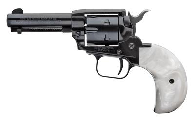 Heritage Rough Rider Single Action Rimfire Revolver RR22MB3BHPRL, 22 LR / 22 WMR, 3.75", Bird Head/Mother Of Pearl Grip, Blue Finish, 6 Rd