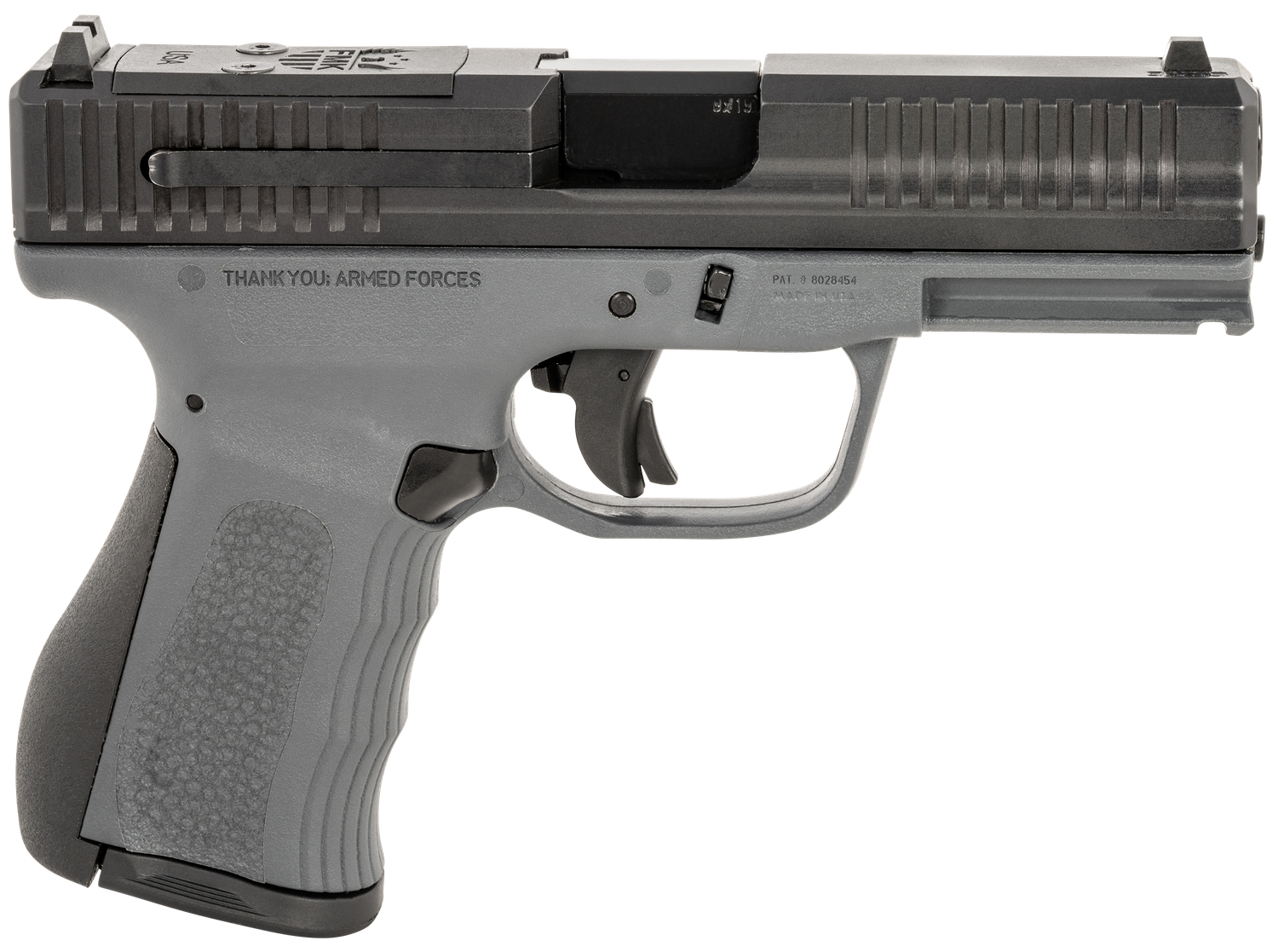 FMK G3 Optic Ready Pistol FMKG49DG, 9mm Luger, 4in, Black Backstrap Grips, Dark Gray Finish, 14 Rds