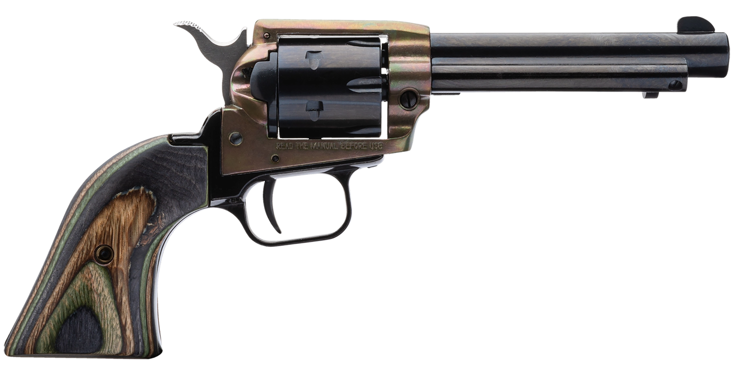 Heritage Rough Rider Single Action Rimfire Revolver RR22CH4, 22 LR, 4.75", Cocobolo Grip, Black Finish, 6 Rd