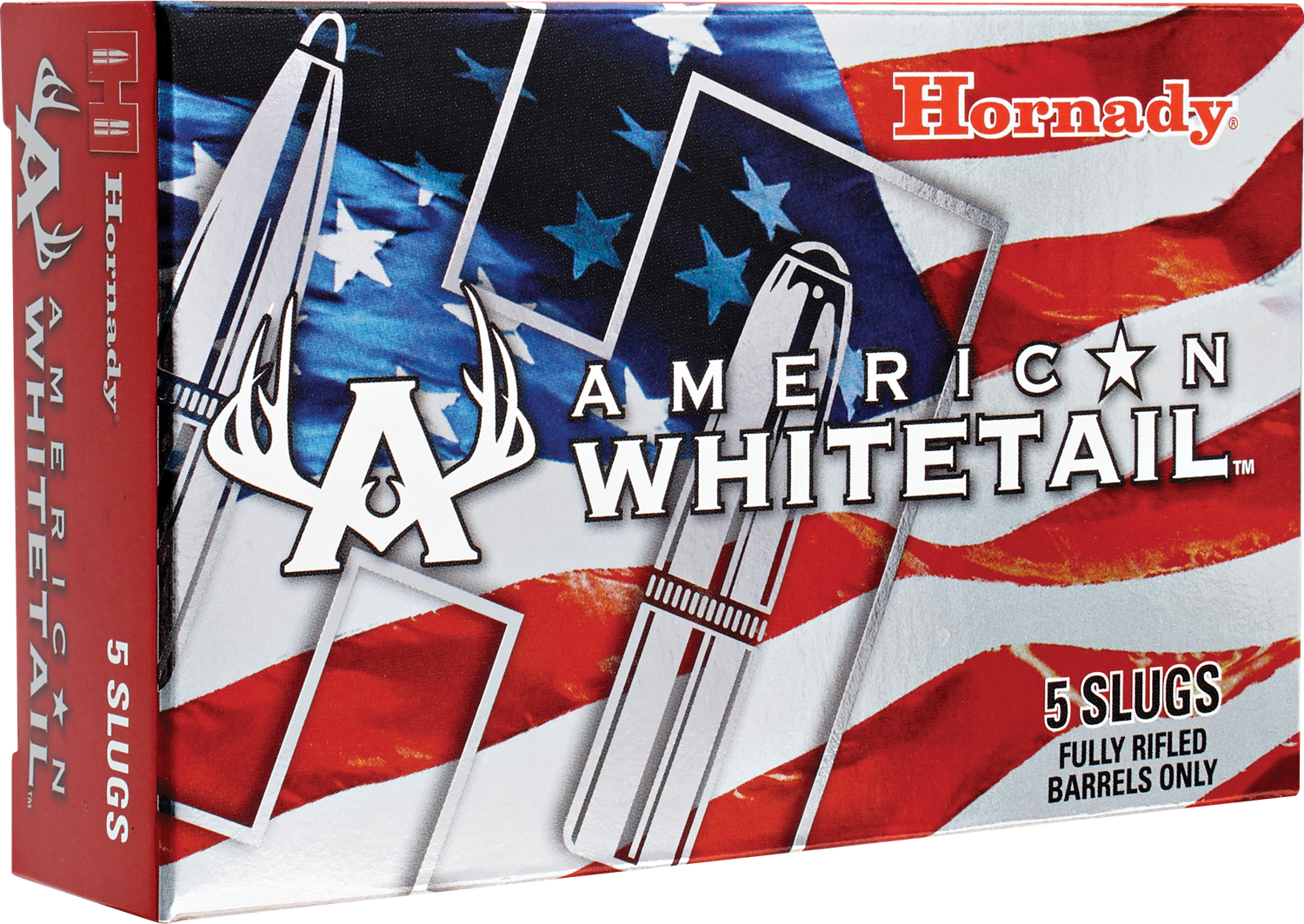 Hornady American Whitetail Shotshells 86271, 12 Gauge, 2-3/4", 325 GR, 1825 fps, Interlock Lead Slug, 5 Rds/Bx