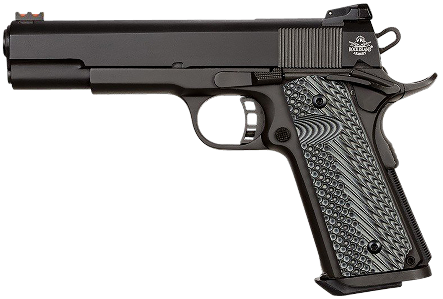Rock Island Rock Ultra FS SAO Pistol 51719, 40 S&W, 5", Black/Gray G10 Grips, Black Parkerized, 8 Rds