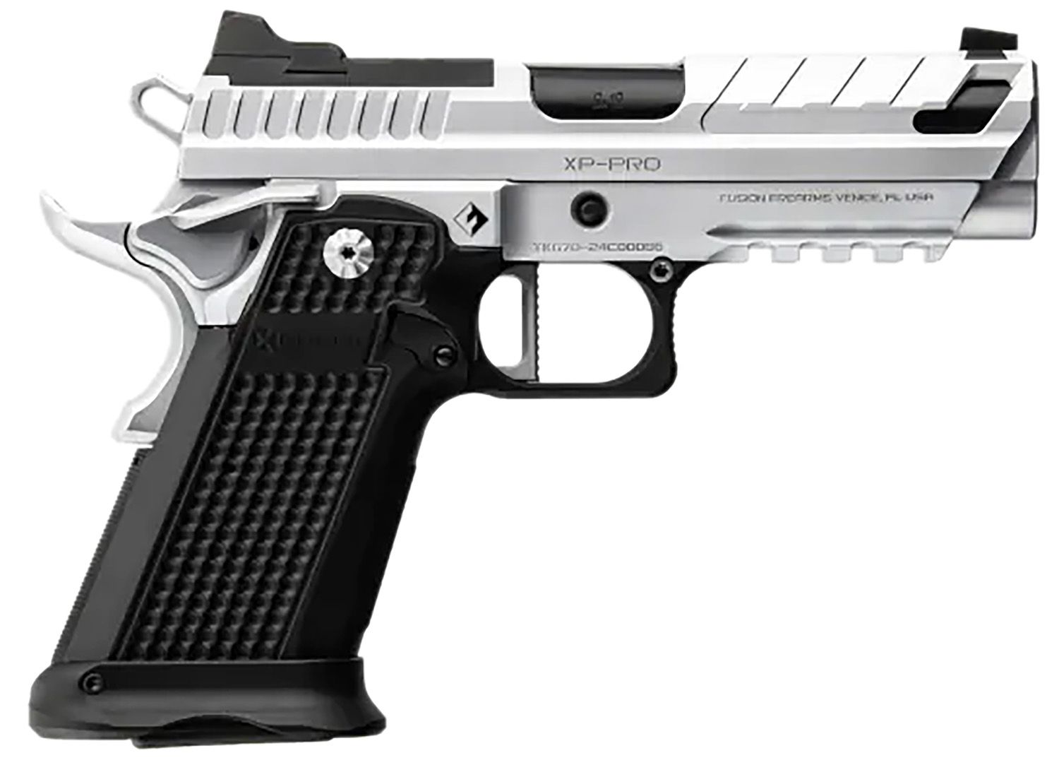 Fusion XP Pro Optic Ready Pistol XP9BLKC, 9mm Luger, 4in, Black Aluminum, Chrome Finish, 17 Rds