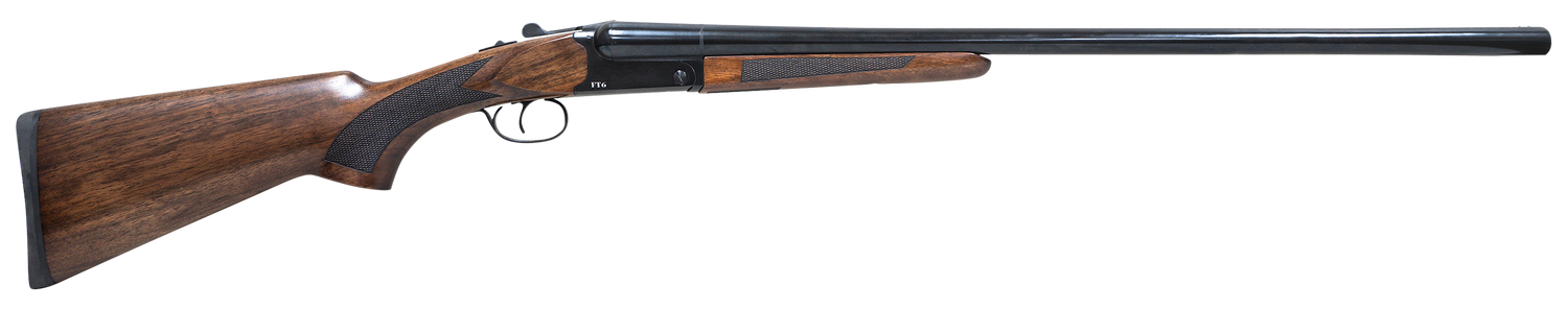 Pointer Side By Side Shotgun FT61228, 12 Gauge, 28", 3" Chmbr, Blued Barrel/Rec, Fixed Walnut Stock