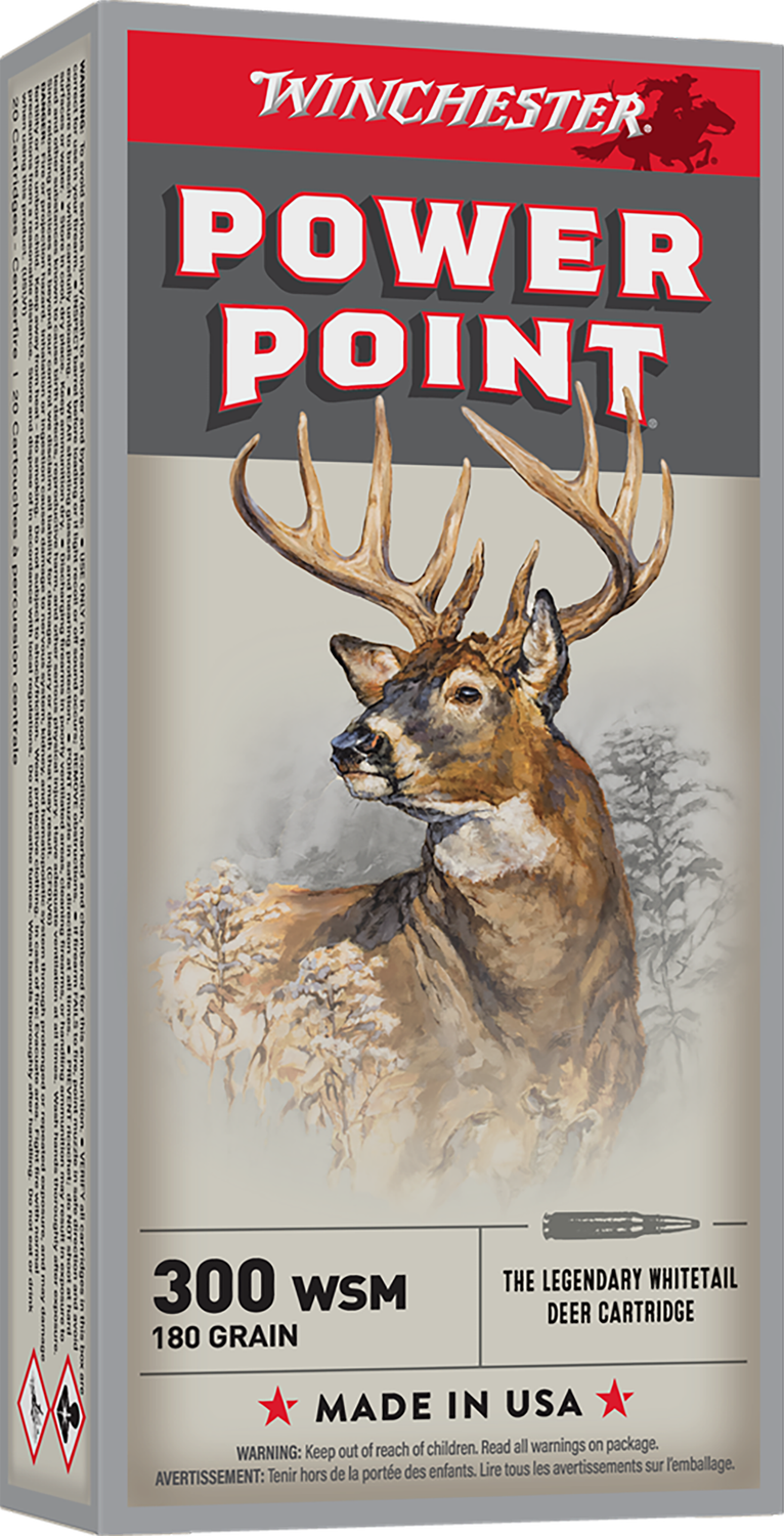 Winchester Super-X Rifle Ammunition X300WSM, 300 WSM, Power-Point, 180 GR, 2970 fps, 20 Rd/bx