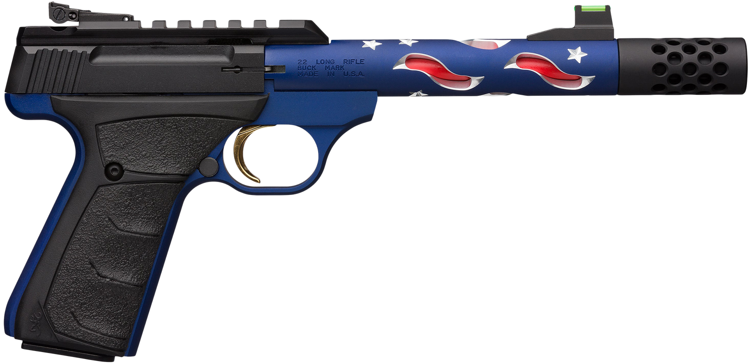 Browning Buck Mark Plus Pistol 051572490, 22 LR, 5.90", Black Ultragrip FX, Americana Finish, 10 Rds