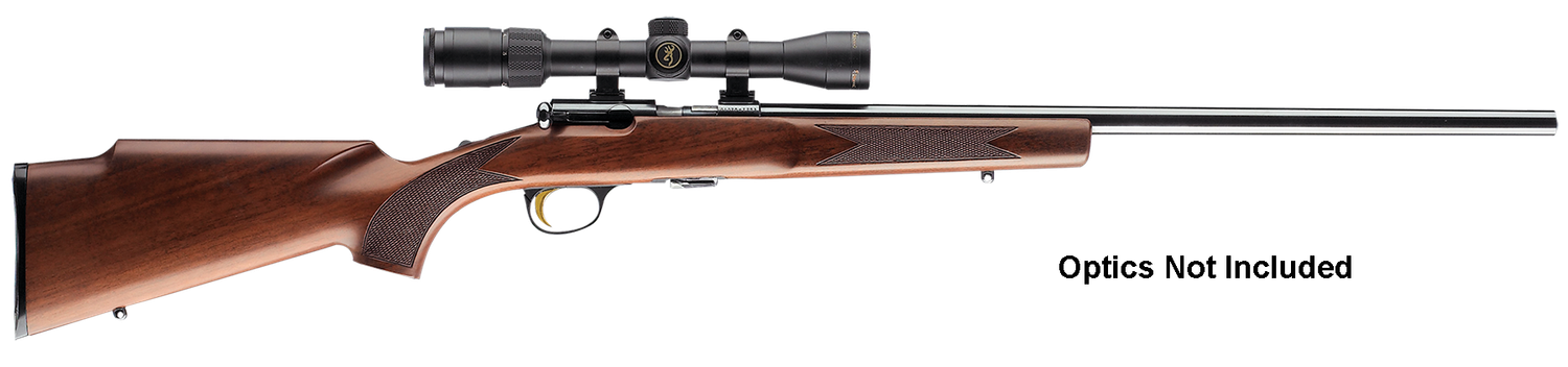 Browning T-Bolt Rimfire Target/Varmint Rifle 025176204, 22 Win Mag, 22" Heavy Varmint, Bolt Action, Satin Walnut Stock, Blue Finish