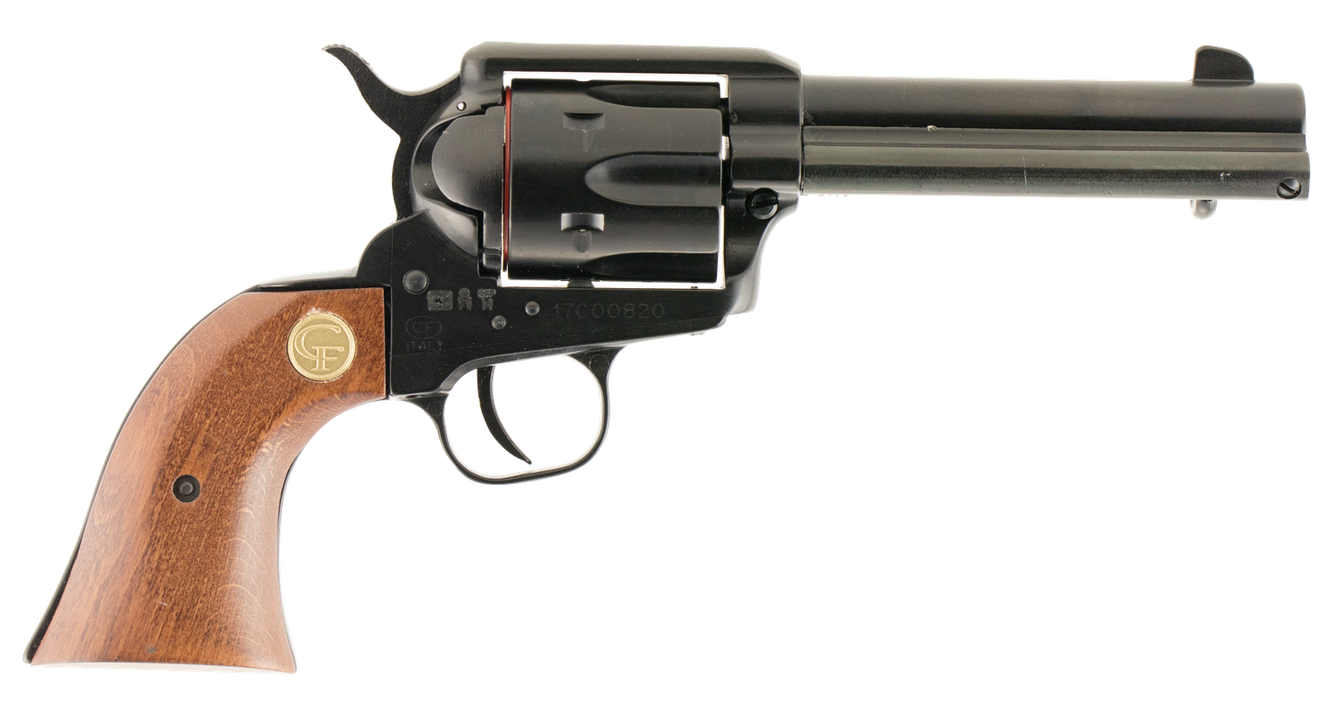 Chiappa 1873 Revolver 340053, 22 LR, 4.75", Wood Grips, Black Finish, 6 Rds