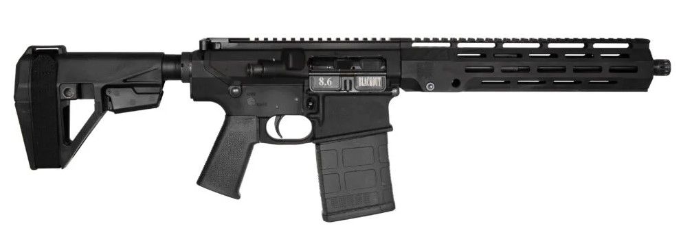 Diamondback DB10 Pistol DB1200W001, 8.6 Blackout, 12in, SB Tactical SBA5 Brace, Black Finish, 20 Rds