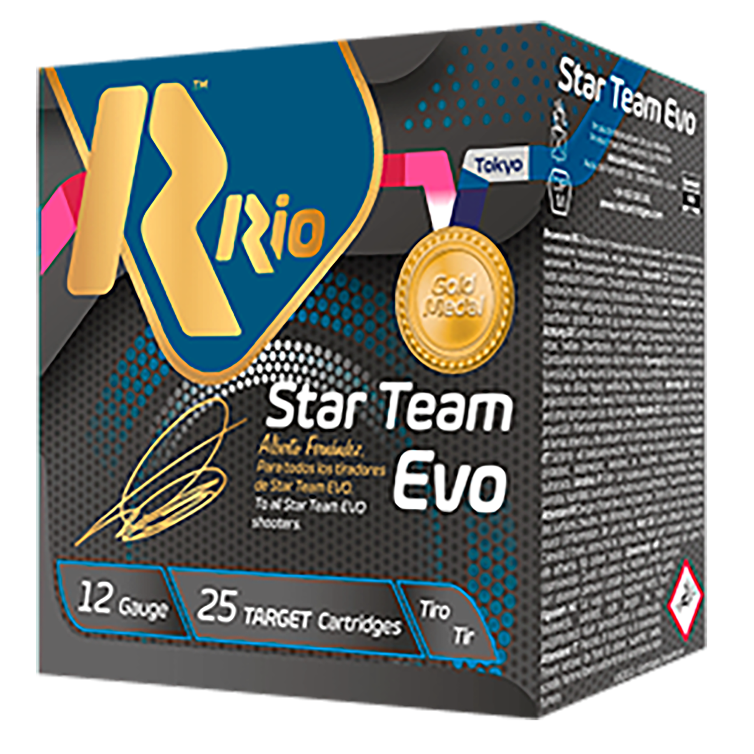 Rio Competition Target Load Star Team Shotshells STT28LT75, 12 Gauge, 2-3/4", 1 oz, 1200 fps, #7.5 Shot, 25 Rd/bx