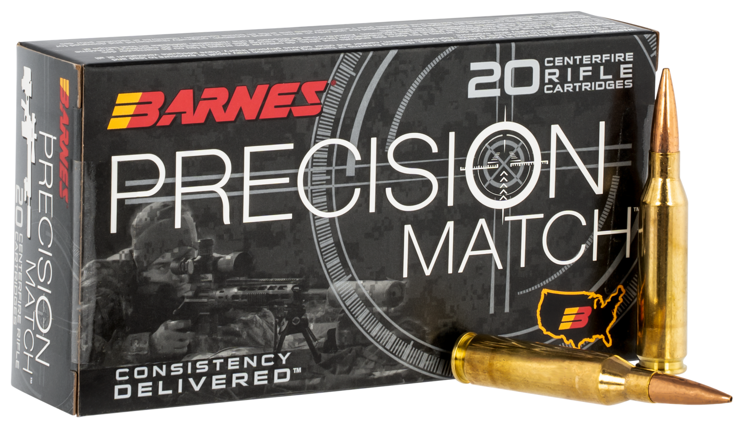 Barnes Precision Match Rifle Ammunition 30742, 260 Remington, Open Tip Match Boat Tail, 140 GR, 20 Rd/Bx