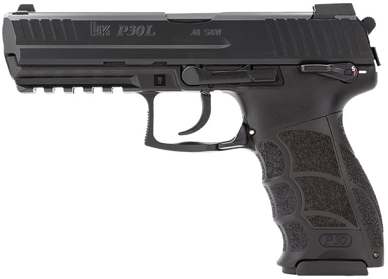 Heckler & Koch P30L V3 Pistol 81001096, 40 S&W, 4.45in, Black Interchangeable Backstrap Grips, Black Finish, 10 Rds