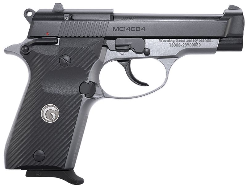 EAA MC14G84 Pistol 390827, 380 ACP, 3.80in, Black Polymer Grips, Stainless Finish, 13 Rds