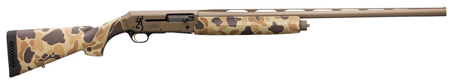 Browning Silver Field Shotgun 011430204, 12 Gauge, 28", 3.5" Chmbr, Vintage Tan Camo, FDE Black, 4 Rds
