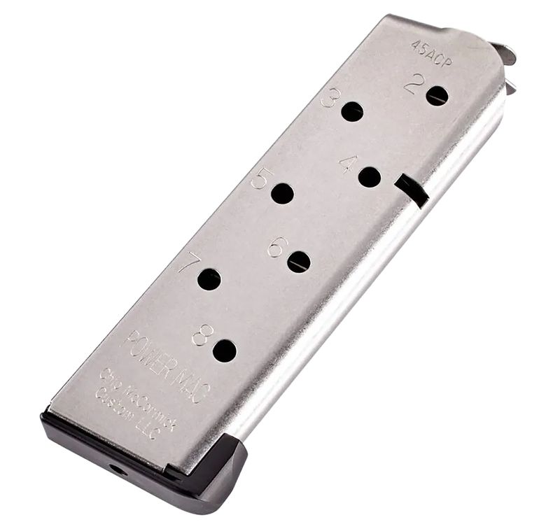 Chip McCormick 1911 45 Automatic Colt Pistol (ACP) 8 Round Black Replacement Magazine (16132C)