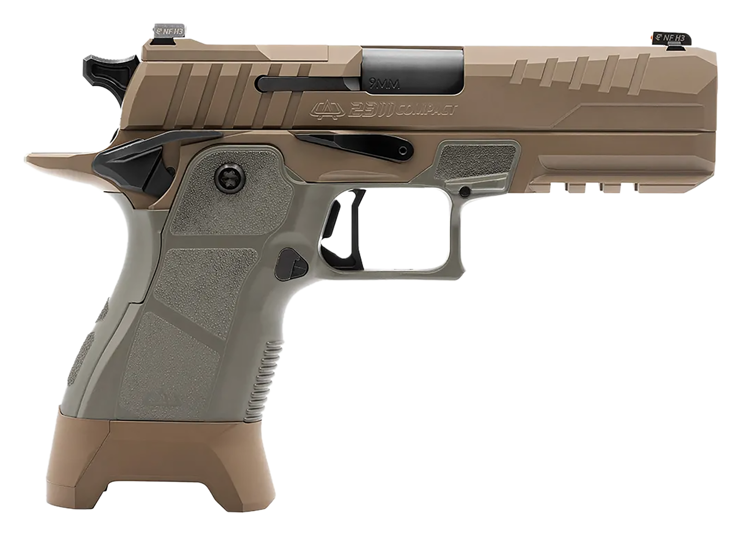 OA DEFENSE 2311 w/Plus Kit Optic Ready Pistol OA2311CMPTPLSHDSSTD17, 9mm Luger, 4.25in, Sage Metal Module, High Desert Finish, 17 Rds