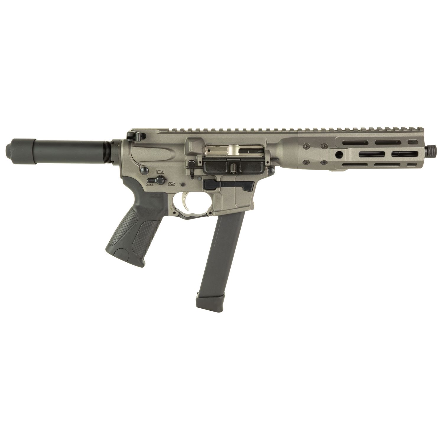 LWRC IC-9 Pistol, ICP9TG8, 9mm, 8.5" Threaded, Tungsten Grey Finish, M-LOK Rail, 30 Rds