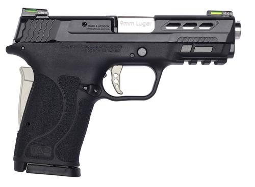 Smith & Wesson M&P9 Shield EZ M2.0 Performance Center Pistol 13226, 9mm, 3.83", Black Grips, Black Finish, 8 Rds