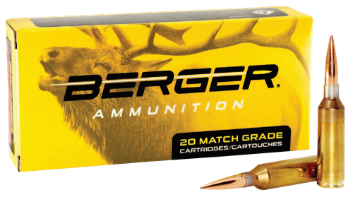 Berger Rifle Ammunition 55040, 300 PRC, Berger Elite Hunter, 217 gr, 20 Rd/Bx