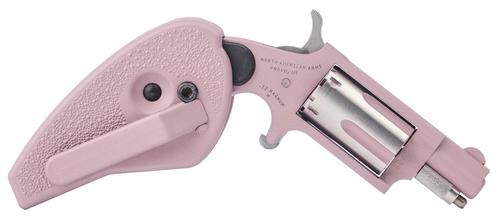 North American Mini-Revolver, 22 Magnum (WMR), 1 5/8", Folding Holster Grip, Rose Finish, 5 Rd