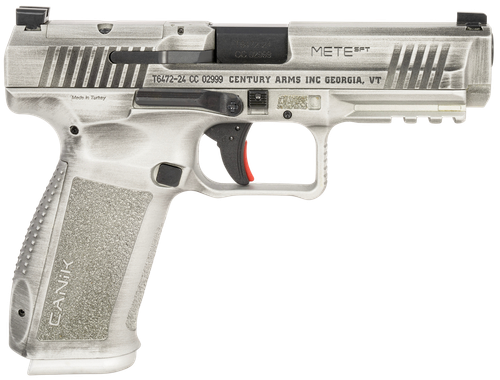 Canik Mete SFT Full Size Pistol HG5636DGN, 9mm, 4.46", Textured Grips, Distressed Gray Finish, Optic Ready, Ambidextrous, 18 Rds