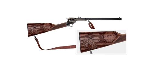 Heritage Rough Rider Rancher Carbine Revolver BR226B16HSWB15, 22LR, 16.125in, Engraved Walnut Stocks Grips, 6 Rds