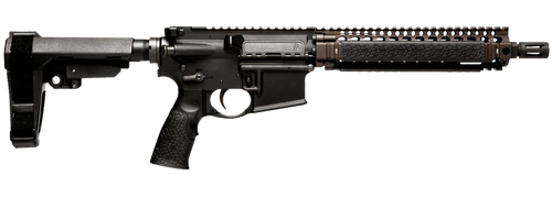 Daniel Defense DDM4 MK18 Pistol, 0208806030067, 556 NATO, 10.3", SBA3 Brace, Mil Spec+ FDE Cerakote Finish, 32 Rds