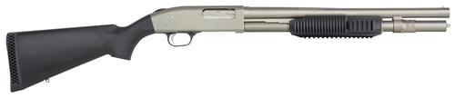 Mossberg 590A1 Pump Shotgun 50777, 12 Gauge, 18.5", 3" Chmbr, Synthetic Black Stock, Silver Marinecote Finish