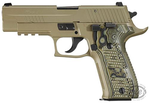 Sig P226 Scorpion 226R9SCPNCA, 9mm, 7.7 in, Hogue G10 Piranha Grip, Flat Dark Earth Finish, 10 Rd