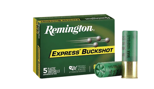 Remington Express Buckshot SP12BK4, 12 Gauge, 2-3/4", 27 Pellets, 1325 fps, #4 Lead Buckshot, 5 Rd/bx