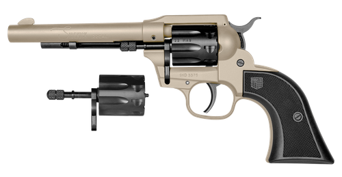 Diamondback Sidekick Revolver DB053CA261, 22 LR, 5.50", Black Checkered GFN Grips, Tan Cerakote Finish, 9 Rds