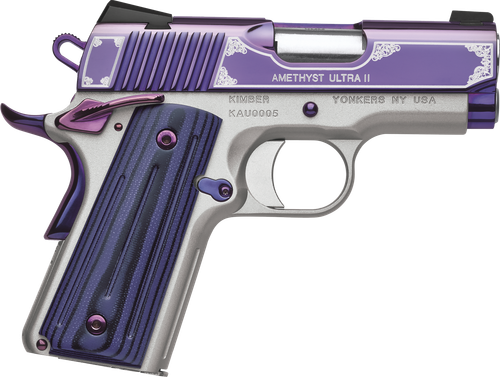 Kimber 3200363 Amethyst Ultra II Pistol - 45 ACP, 3 in Barrel, Aluminum Frame, Amethyst PVD Finish