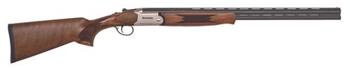 Mossberg Silver Reserve Shotgun 75478, 28 Gauge, 26", 2.75" Chmbr, Fixed Walnut Stock, Satin Silver Receiver